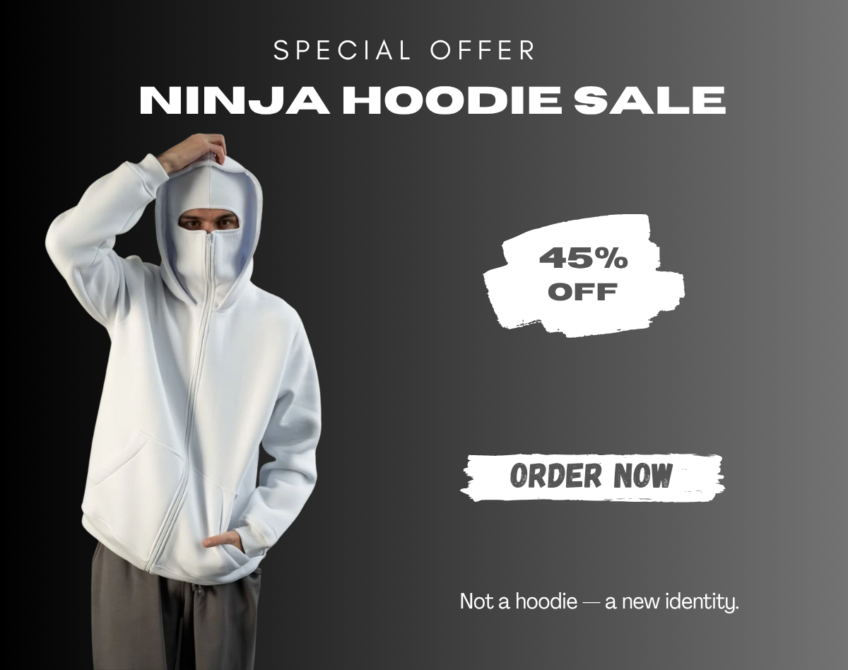 ZANA WHITE NINJA HOODIE