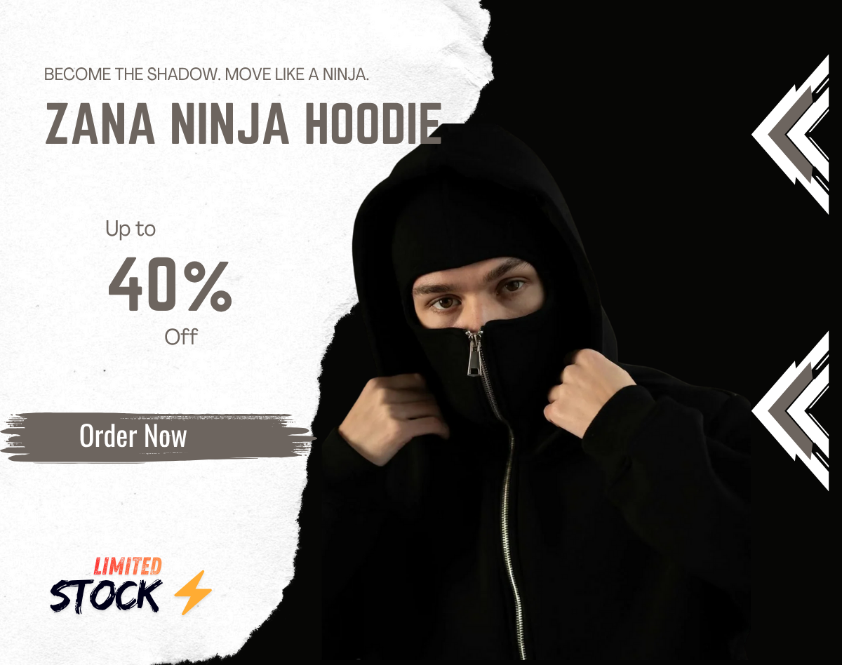 ZANA BLACK NINJA HOODIE